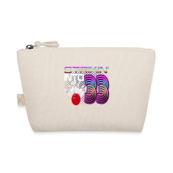 Striking Into 33 Bowling Bowler 33rd Birthday - Organic Pouch - nature - Front