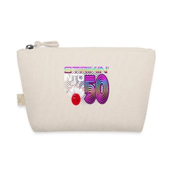 Striking Into 50 Bowling Bowler 50th Birthday - Organic Pouch - nature - Front