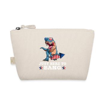 Trex 4 juillet Dinosaur Fireworks Drapeau américain - Trousse biologique - nature - Devant
