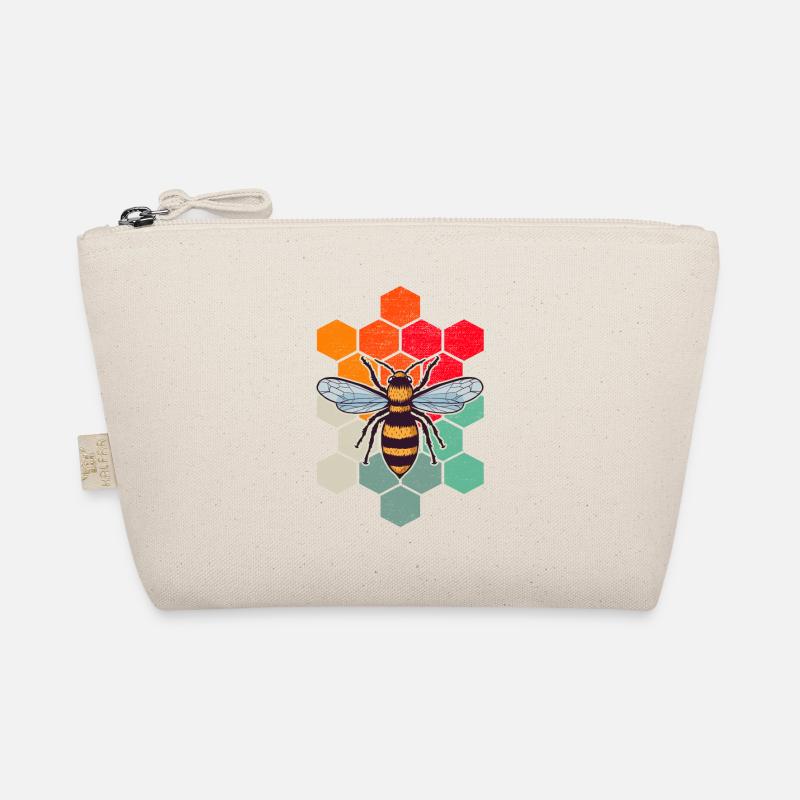 Bee Retro Honeycomb Beekeeping Organic Pouch