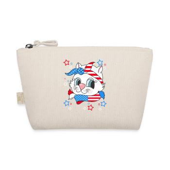 Patriotic Cat Juillet 4 Femmes Filles USA - Trousse biologique - nature - Devant