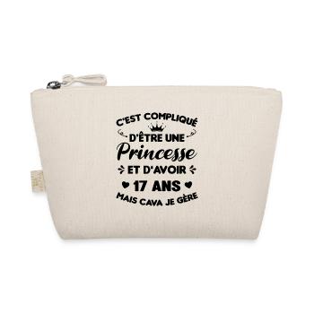 Princesse 17 Ans Anniversaire Idée Cadeau Année - Trousse biologique - nature - Devant