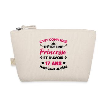 Princesse 17 Ans Anniversaire Idée Cadeau Année - Trousse biologique - nature - Devant