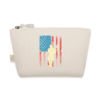 Patriotischer Dudelsackspieler Amerikanische Flagg - Bio-Täschchen - Natur - Vorne