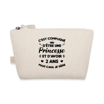 Je Suis Une Princesse Et J'ai 2 Ans Cadeau Humour - Trousse biologique - nature - Devant