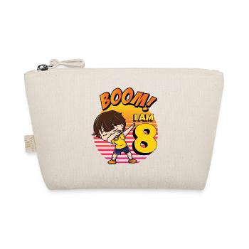 Boom J’ai 8 | Anniversaire Garçon | Fête du 8ème anniversaire - Trousse biologique - nature - Devant