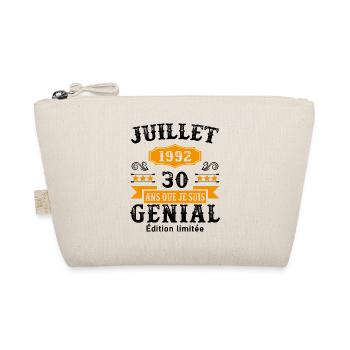 30 Ans Anniversaire Vintage Né(e) en Juillet 1992 - Trousse biologique - nature - Devant