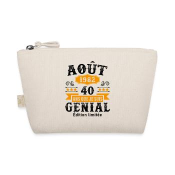 40 Ans Anniversaire Vintage Né(e) en Août 1982 - Trousse biologique - nature - Devant