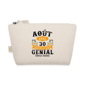 30 Ans Anniversaire Vintage Né(e) en Août 1992 - Trousse biologique - nature - Devant