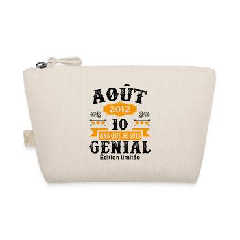 10 Ans Anniversaire Vintage Né(e) en Août 2012 - Trousse biologique - nature - Devant