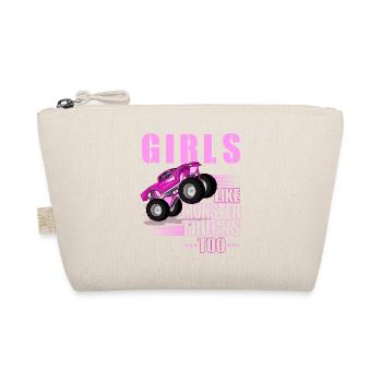 Monster Trucks Girl Funny - Organic Pouch - nature - Front