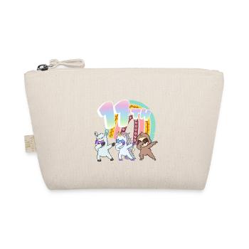 11th Birthday Dabbing Llama Unicorn Sloth | - Organic Pouch - nature - Front