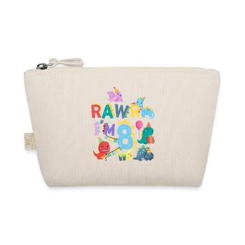 Rawr Ich Bin 8 | Rawr Dinosaurier | 8. Geburtstag - Bio-Täschchen - Natur - Vorne