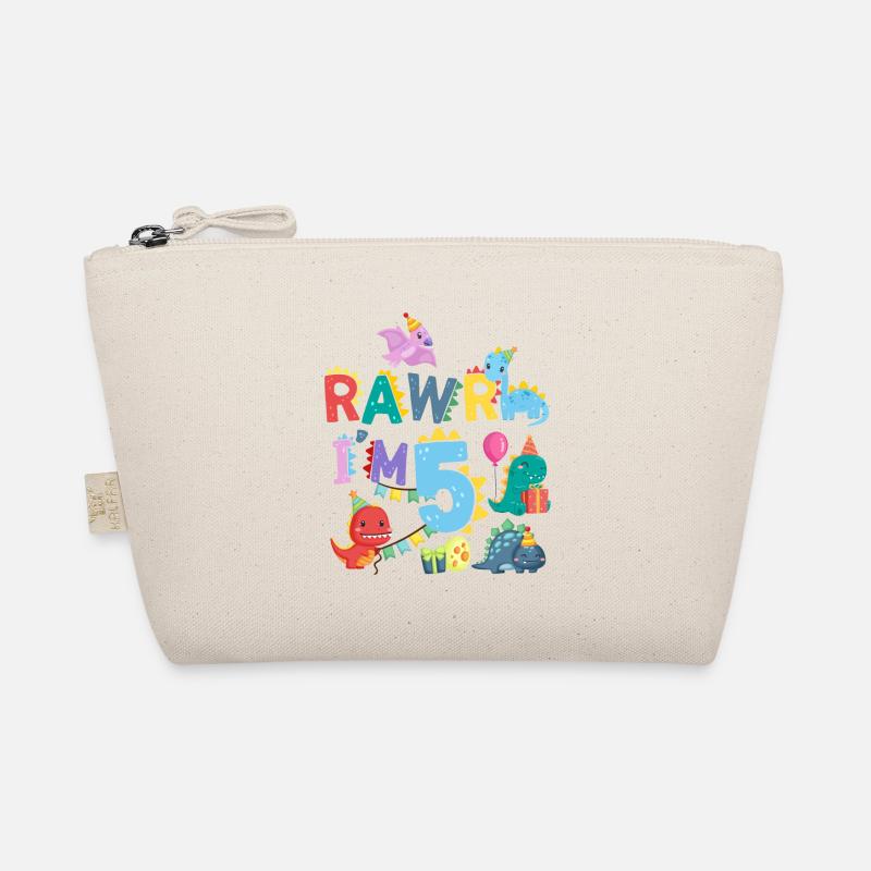 Rawr Ich Bin 5 | Rawr Dinosaurier | 5. Geburtstag Bio-Täschchen