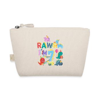 Rawr Ich Bin 7 | Rawr Dinosaurier | 7. Geburtstag - Bio-Täschchen - Natur - Vorne