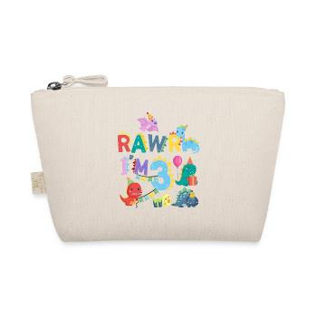 Rawr Ich Bin 3 | Rawr Dinosaurier | 3. Geburtstag - Bio-Täschchen - Natur - Vorne