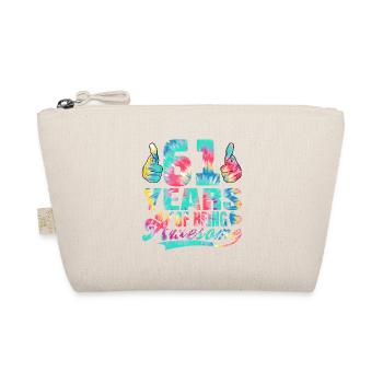 61st birthday or anniversary 61 years of being - Organic Pouch - nature - Front
