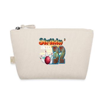 Strikin' Into 32 Bowling Bowler 32nd birthday - Organic Pouch - nature - Front
