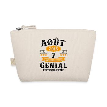 7 Ans Anniversaire Vintage Né(e) en Août 2015 - Trousse biologique - nature - Devant