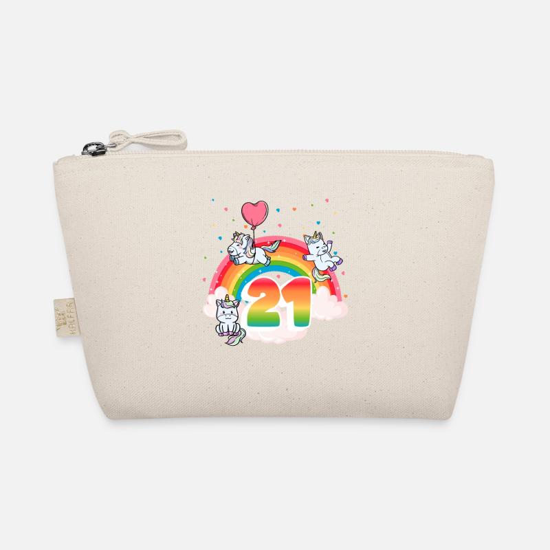 21st Birthday Rainbow Unicorn Theme Organic Pouch