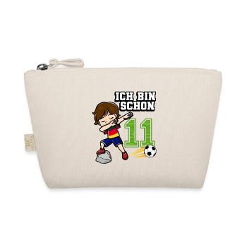 Fußball Junge Es Ist Mein 11. Geburtstag Deutsche - Bio-Täschchen - Natur - Vorne