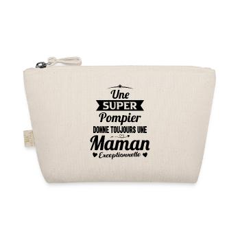 Super pompier maman sapeur pompier future mère - Trousse biologique - nature - Devant