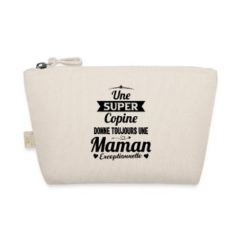 Copine future maman mère cadeau drôle naissance - Trousse biologique - nature - Devant