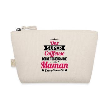 Coiffeuse cadeau drôle maman future coiffure - Trousse biologique - nature - Devant