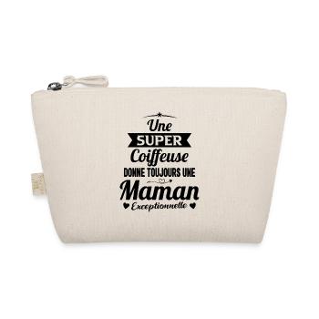 Coiffeuse cadeau drôle maman future coiffure - Trousse biologique - nature - Devant