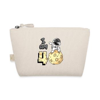 I am 4 room astronaut child Moon Walker 4. - Organic Pouch - nature - Front