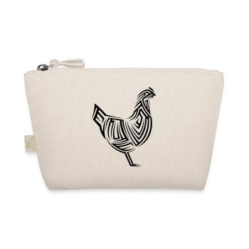 Chicken Tribal Tattoo - Organic Pouch - nature - Front