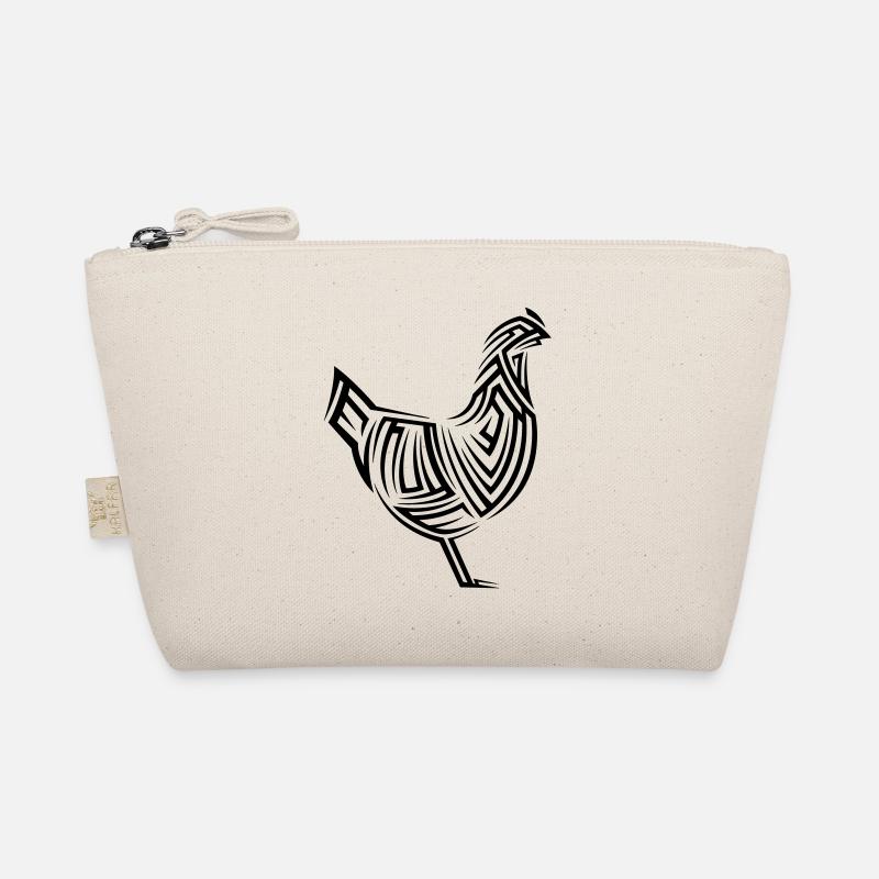 Chicken Tribal Tattoo Organic Pouch