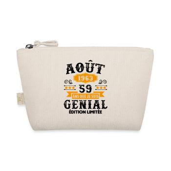 59 Ans Anniversaire Vintage Né(e) en Août 1963 - Trousse biologique - nature - Devant