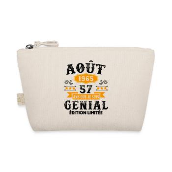 57 Ans Anniversaire Vintage Né(e) en Août 1965 - Trousse biologique - nature - Devant