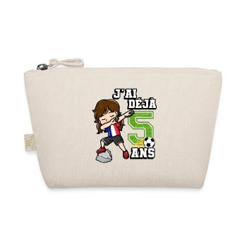 Football Girl C’est mon 5ème anniversaire - Trousse biologique - nature - Devant