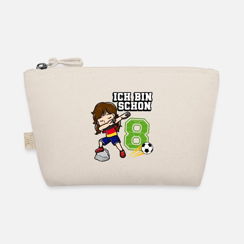 Fußball Mädchen Ich bin schon 8 Geburtstag Bio-Täschchen