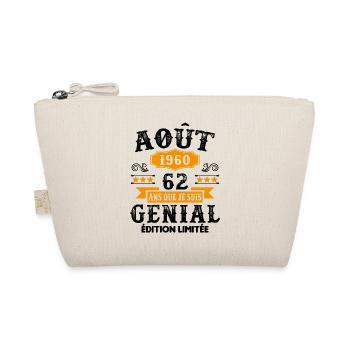 62 Ans Anniversaire Vintage Né(e) en Août 1960 - Trousse biologique - nature - Devant