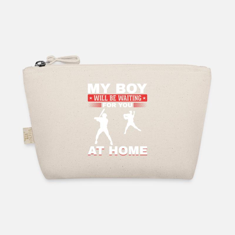 Son Baseball Catcher Pitcher Batter Papa Mama Organic Pouch