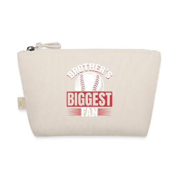 Little Sister Baseball Brother Fan - Organic Pouch - nature - Front