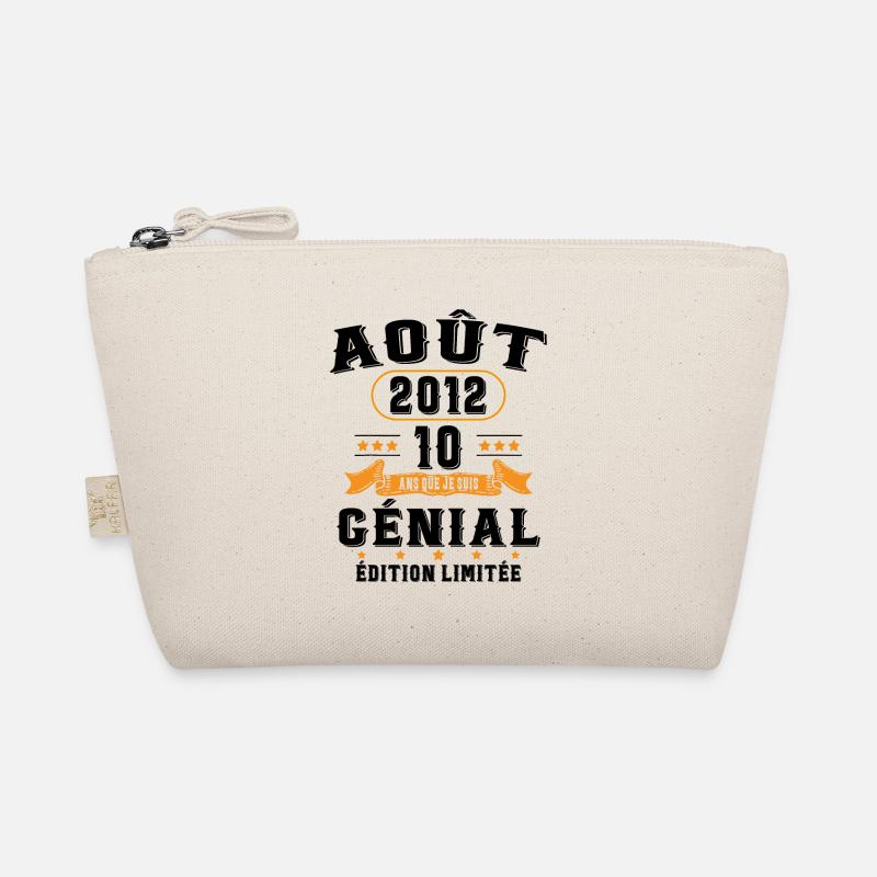10 Ans Anniversaire Vintage Né(e) en Août 2012 Trousse biologique