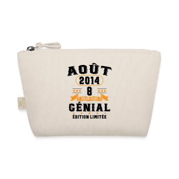 8 Ans Anniversaire Vintage Né(e) en Août 2014 - Trousse biologique - nature - Devant