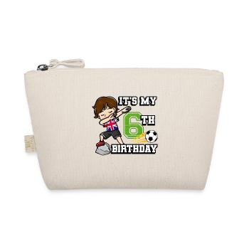 Soccer Boy It's My 6th Birthday United Kingdom - Organic Pouch - nature - Front
