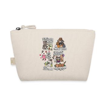 Jeu de mots mignon et drôle de chat | Chat mignon - Trousse biologique - nature - Devant