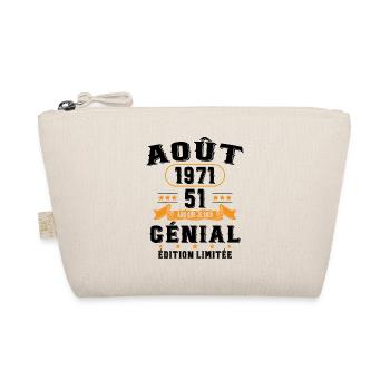51 Ans Anniversaire Vintage Né(e) en Août 1971 - Trousse biologique - nature - Devant