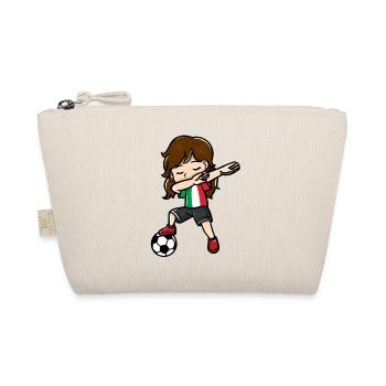 Dabbing Girl Football Player Italian Flag - Organic Pouch - nature - Front