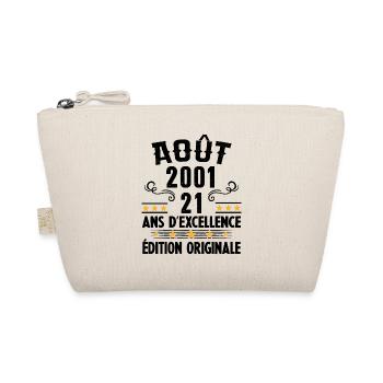 21 Ans Anniversaire Vintage Né(e) en Août 2001 - Trousse biologique - nature - Devant