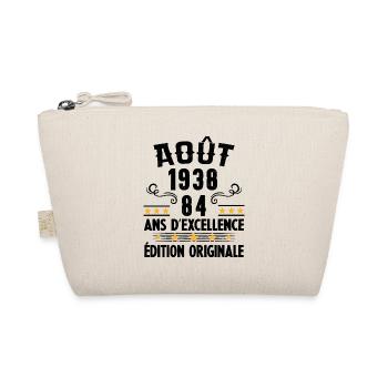 84 Ans Anniversaire Vintage Né(e) en Août 1938 - Trousse biologique - nature - Devant