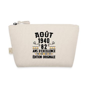 82 Ans Anniversaire Vintage Né(e) en Août 1940 - Trousse biologique - nature - Devant