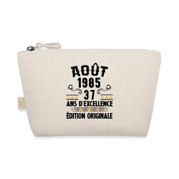 37 Ans Anniversaire Vintage Né(e) en Août 1985 - Trousse biologique - nature - Devant
