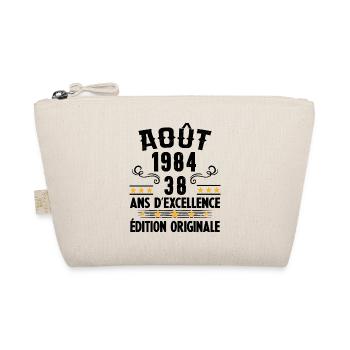 38 Ans Anniversaire Vintage Né(e) en Août 1984 - Trousse biologique - nature - Devant